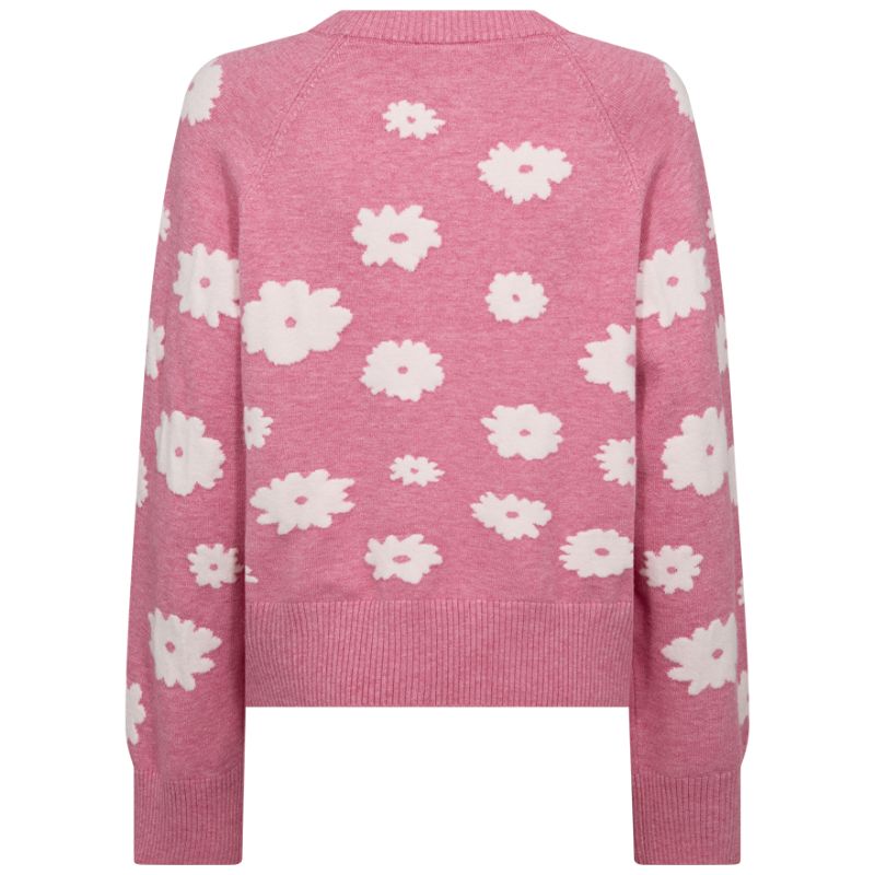 Wild Orchid met offwhite jacquard pullover Alpi - Capuchon Fashion