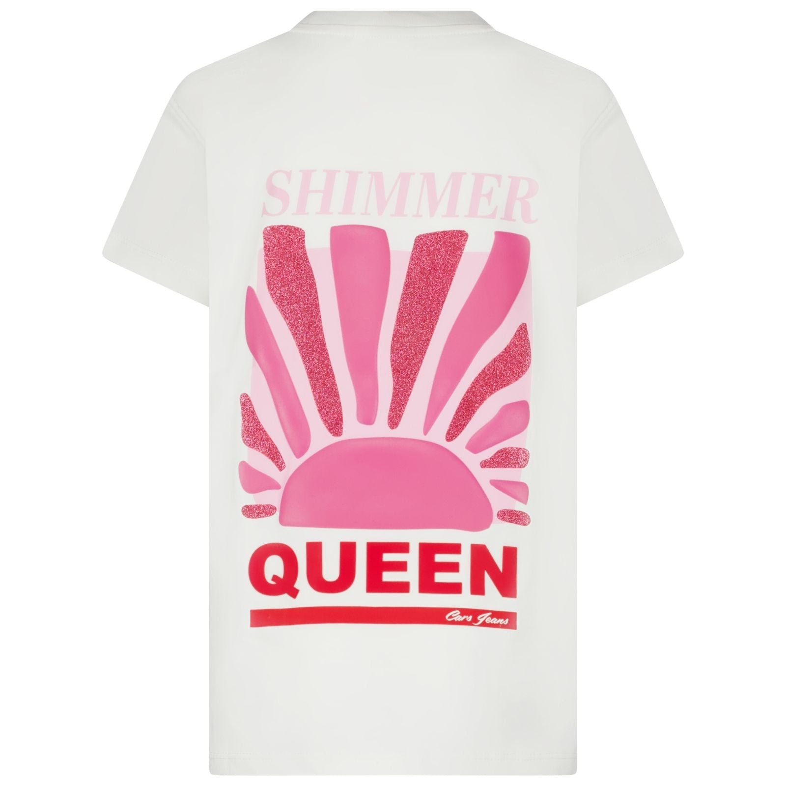 Wit backprint ronde hals t-shirt Zoya - Capuchon Fashion