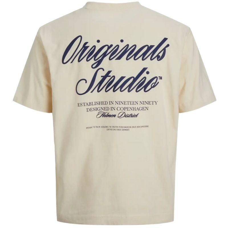 Wit crew neck t-shirt Norrebro Typo - Capuchon Fashion