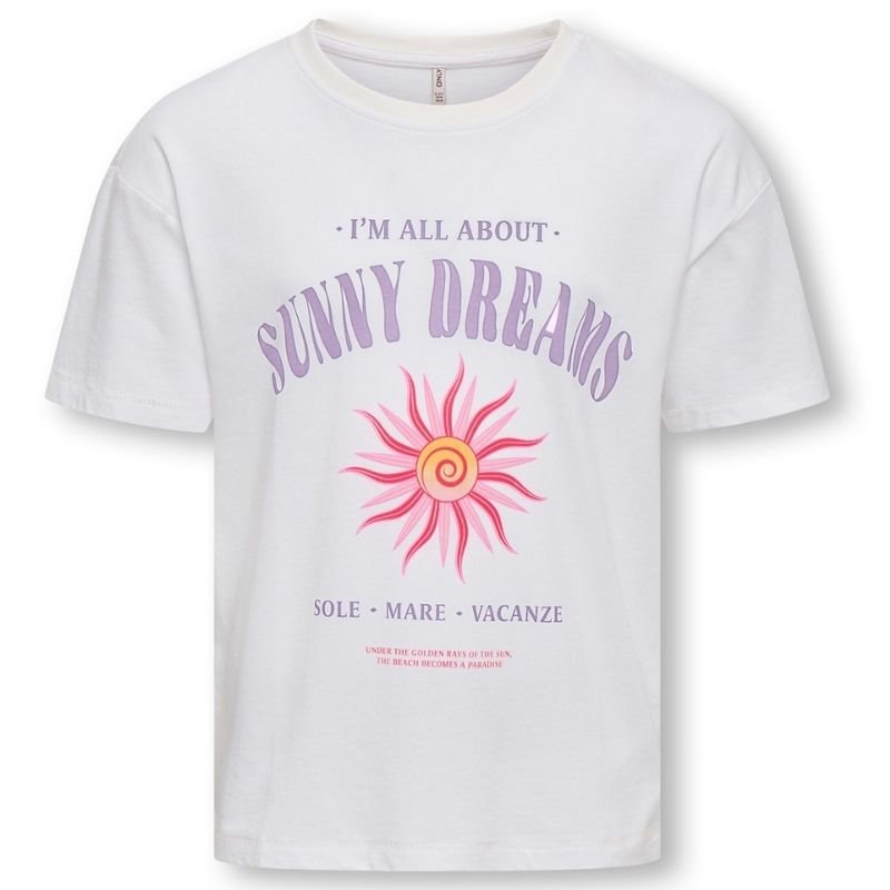 Wit frontprint t-shirt Ruth Solei Life - Capuchon Fashion