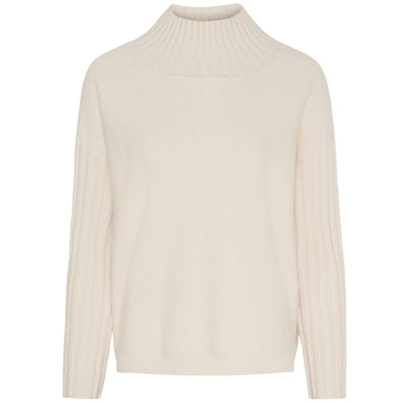 Wit gebreide knit pullover Kaddy - Capuchon Fashion
