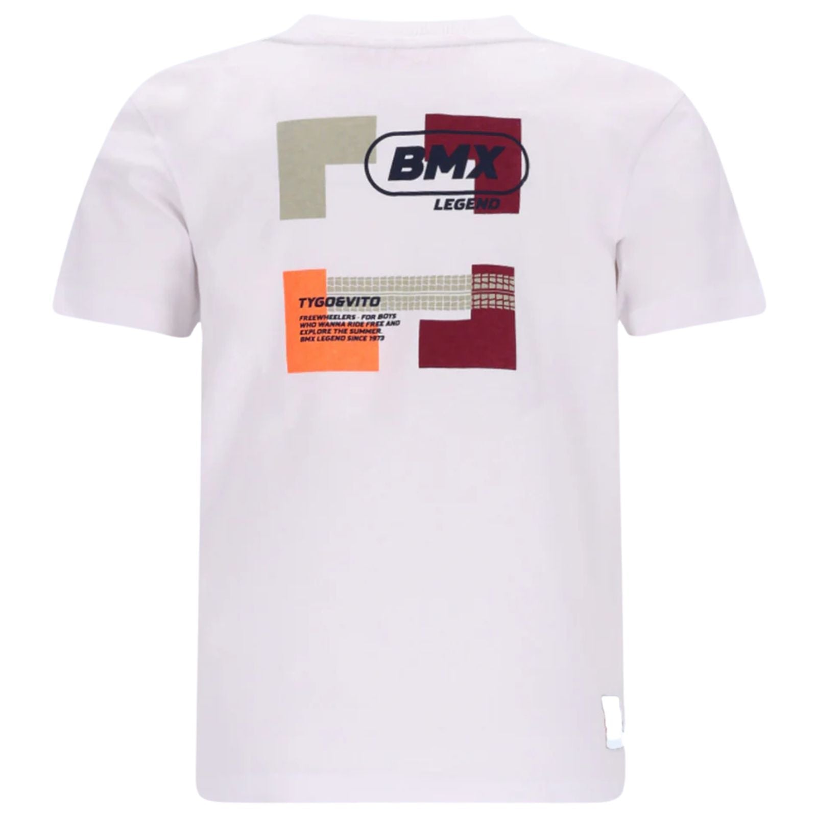Wit geprint backprint t-shirt Dylan - Capuchon Fashion