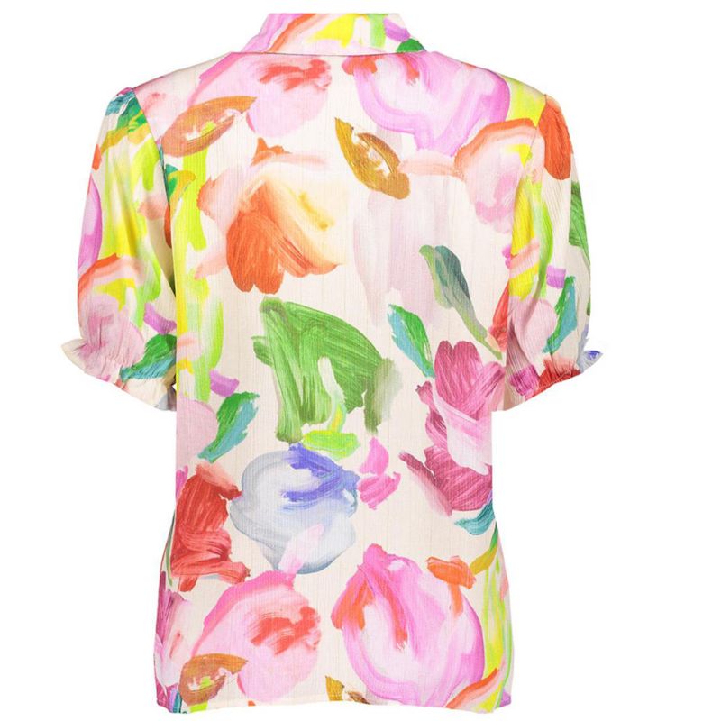 Wit geprinte blouse 53469 - Capuchon Fashion