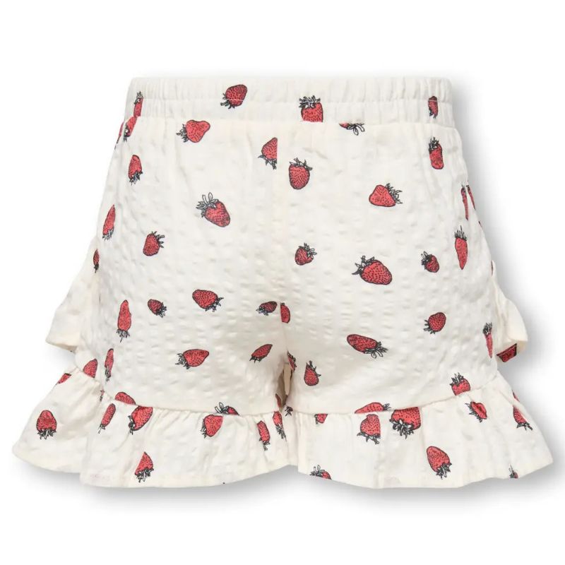 Wit geprinte skort Fina Cerise Frill - Capuchon Fashion