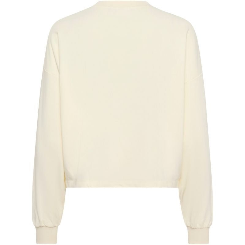 Wit geprinte tekst sweater Idamaye - Capuchon Fashion