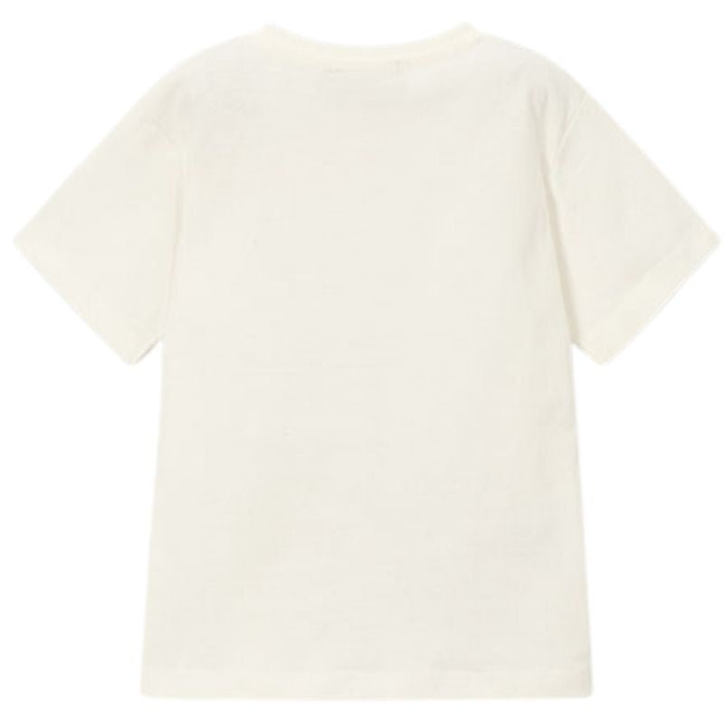 Wit league applique t-shirt 3074 - Capuchon Fashion