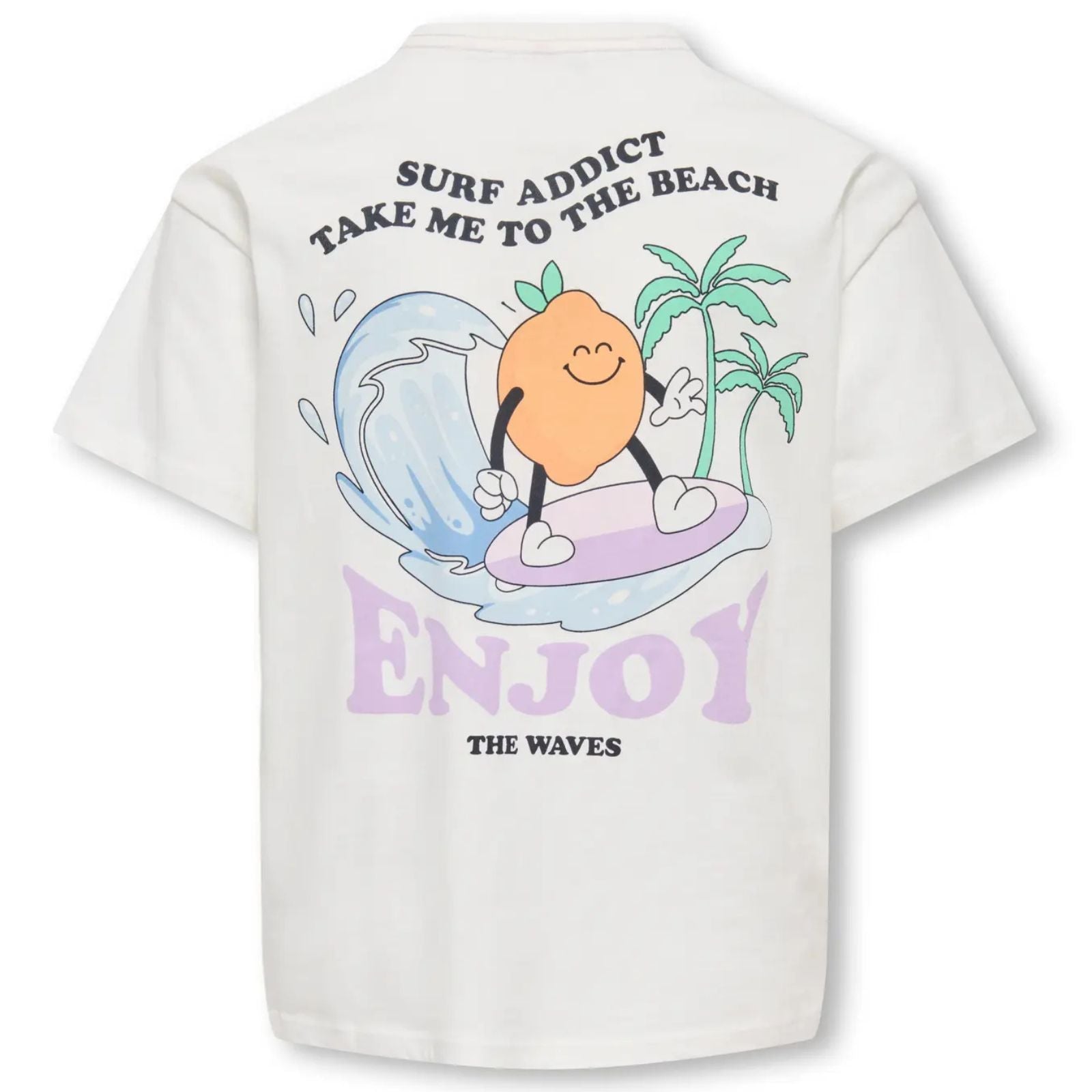 Wit loose fit print t-shirt Sunny - Capuchon Fashion