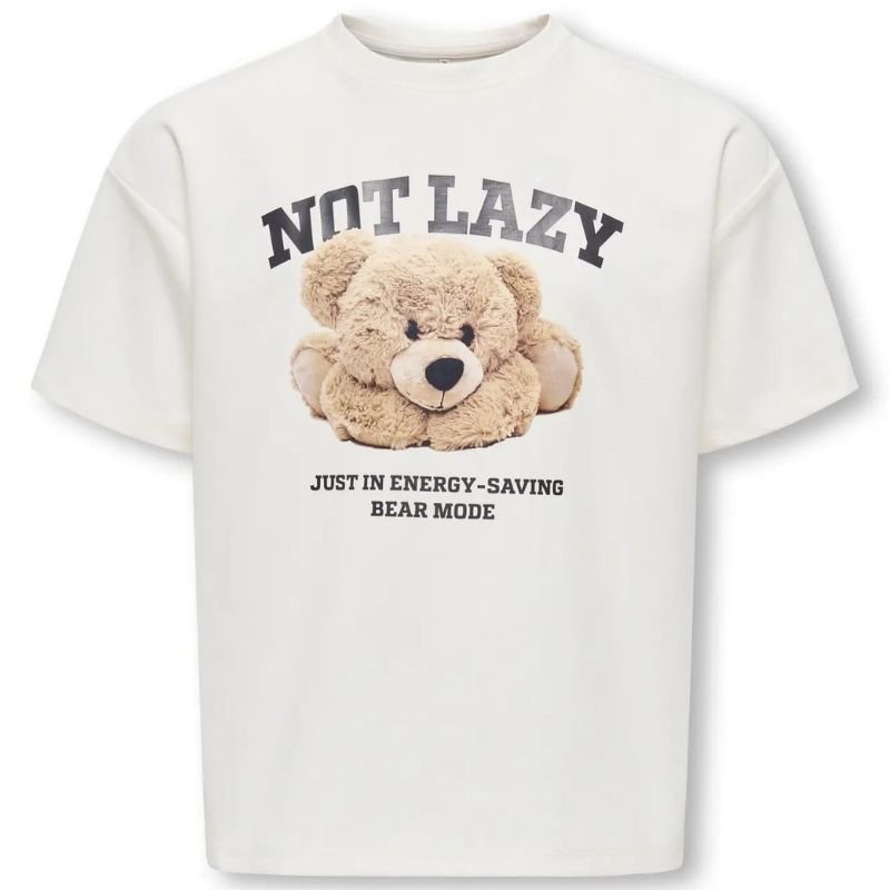 Wit loose t-shirt Billie Teddy - Capuchon Fashion