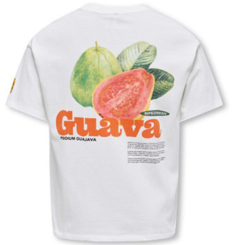 Wit met backprint top Phoebe - Capuchon Fashion