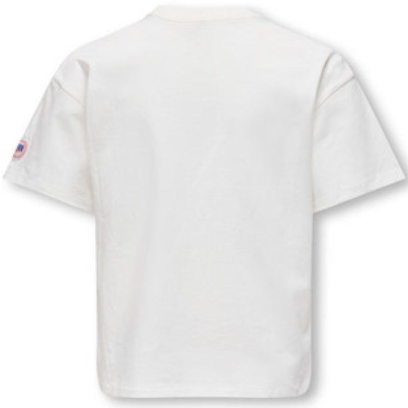 Wit met frontprint top Phoebe - Capuchon Fashion