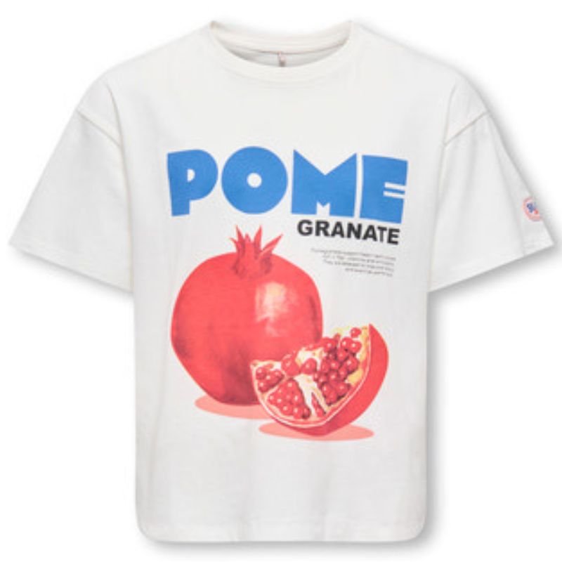 Wit met frontprint top Phoebe - Capuchon Fashion