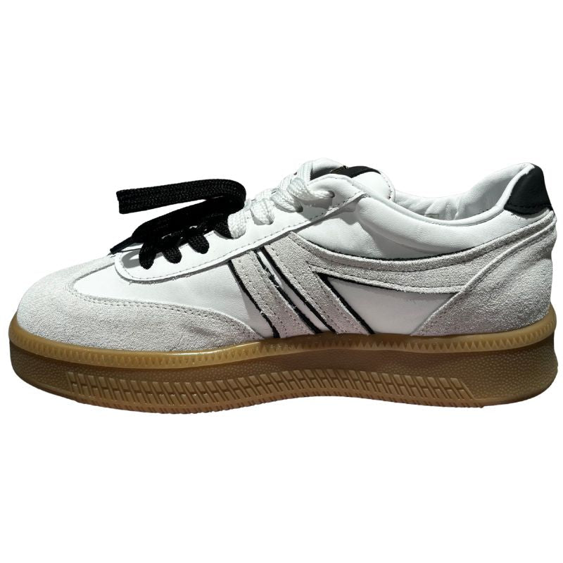 Wit met zwarte details sneaker Jilly - Capuchon Fashion