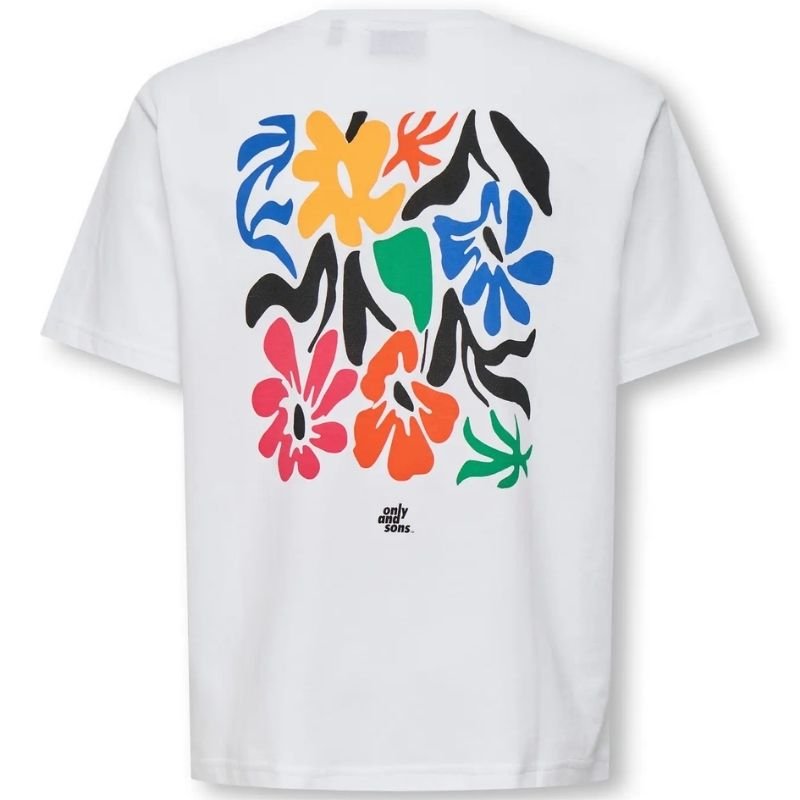 Wit relax fit t-shirt Fred Laurent - Capuchon Fashion