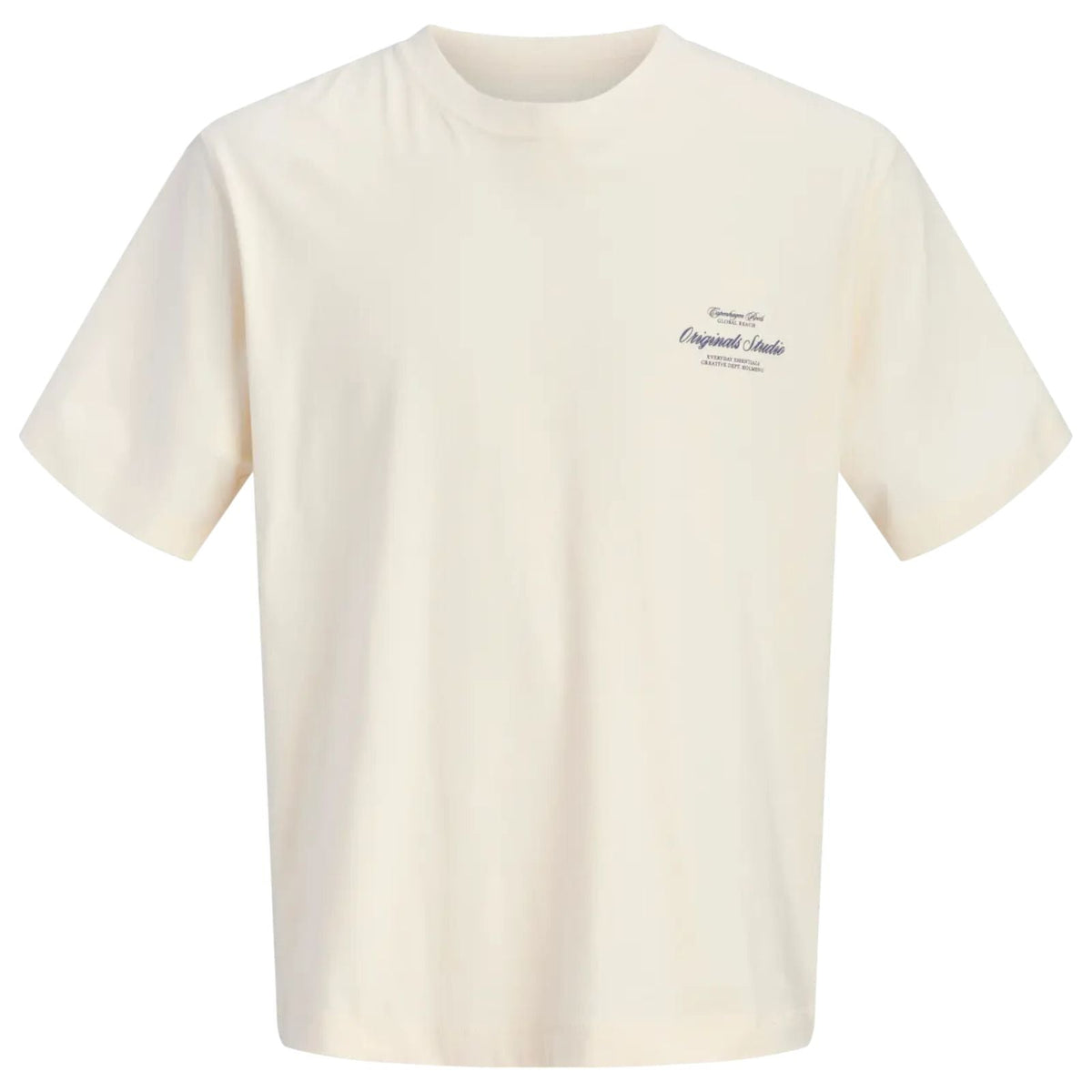 Wit ronde hals t-shirt Norrebro Typo - Capuchon Fashion
