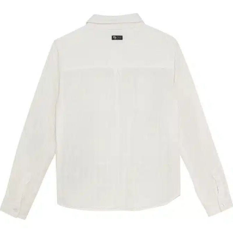 Wit shirt Longsleeve Linen - Capuchon Fashion