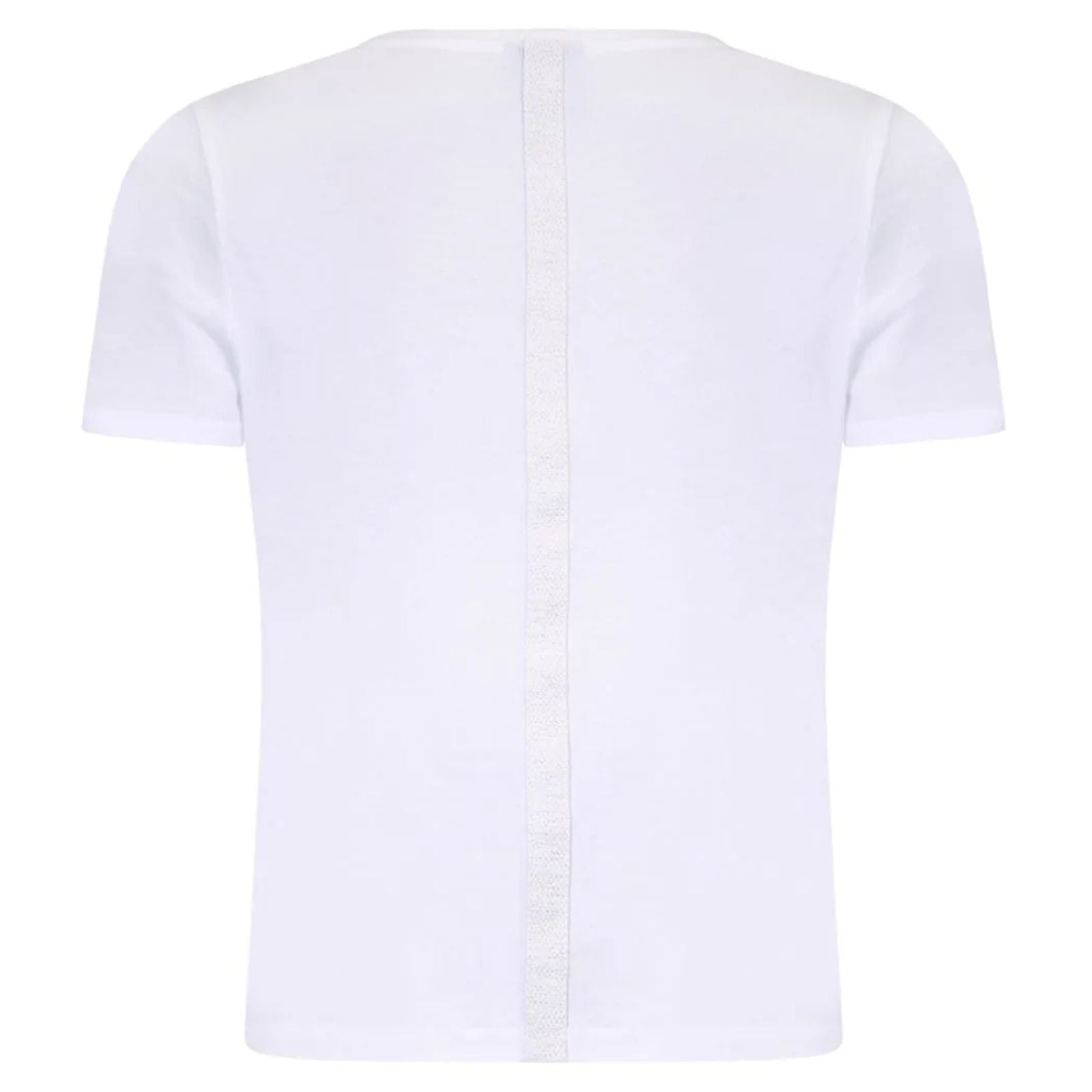 Wit v-hals artwork t-shirt 613191 - Capuchon Fashion