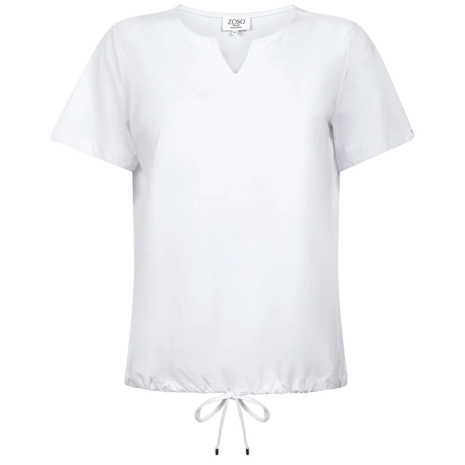 Witte effen travel blouse Joan - Capuchon Fashion