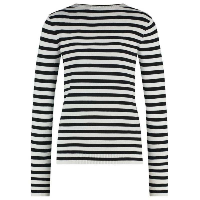 Witte pullover Luna stripe - Capuchon Fashion