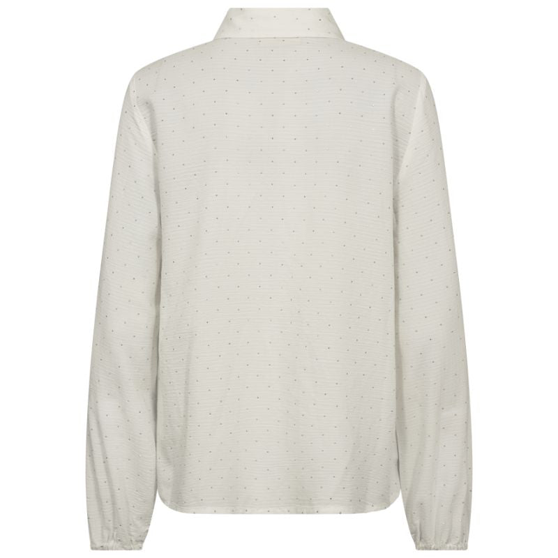 Witte shiny glitter blouse Shine - Capuchon Fashion