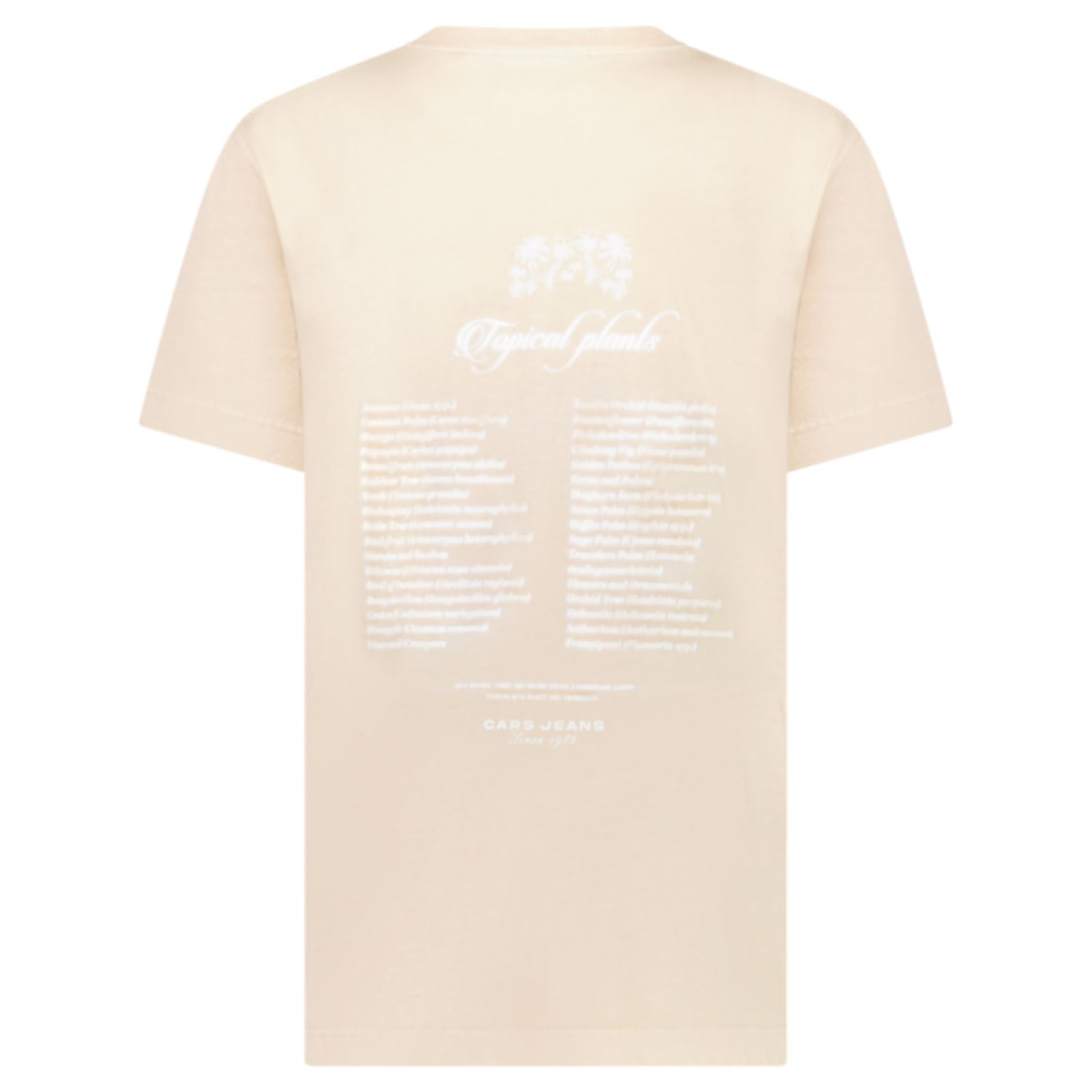 Zandkleurig ronde hals t-shirt Zmoy - Capuchon Fashion