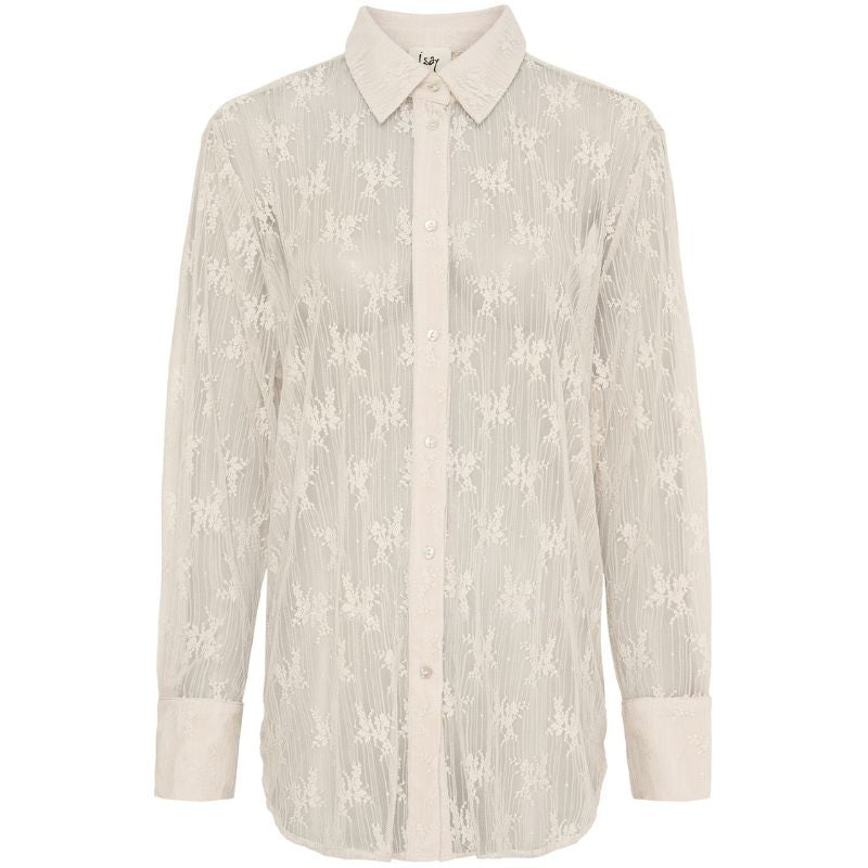 Zandkleurige blouse Laika Lace - Capuchon Fashion
