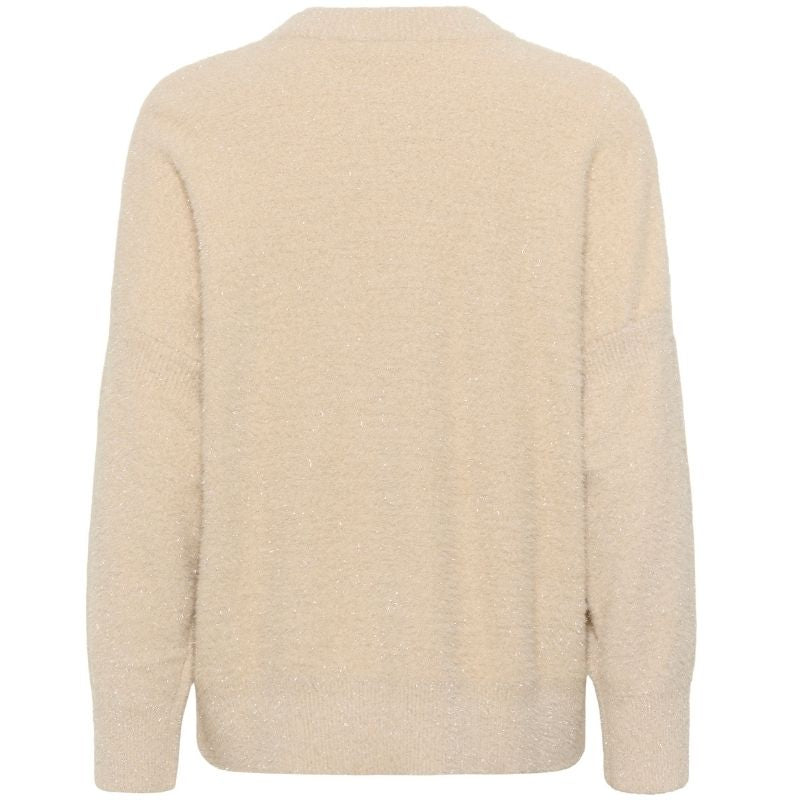 Zandkleurige glitter pullover Nusha - Capuchon Fashion