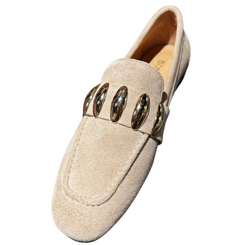 Zandkleurige suéde loafer Lincey - Capuchon Fashion