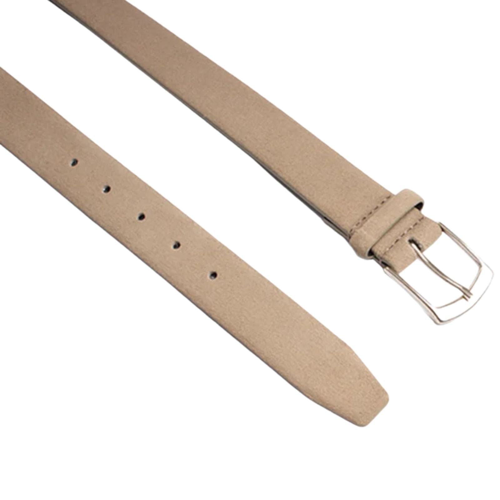 Zandkleurige suéde riem PS30-25 - Capuchon Fashion