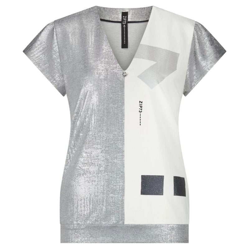 Zilveren top 2 - Half - Capuchon Fashion