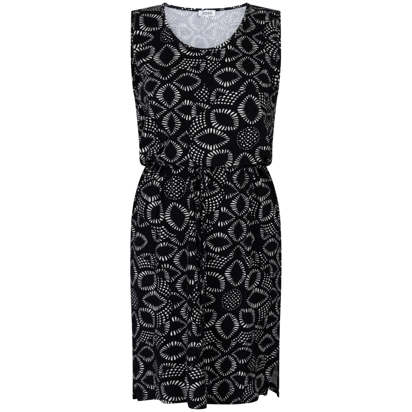 Zwart geprinte viscose jurk Steffy