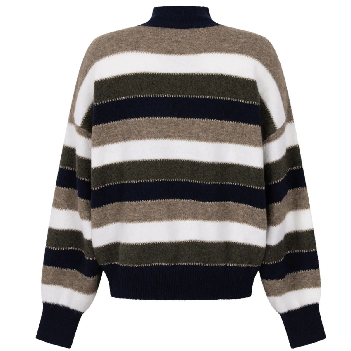Donkerblauw met groene knitted sweater Lesly