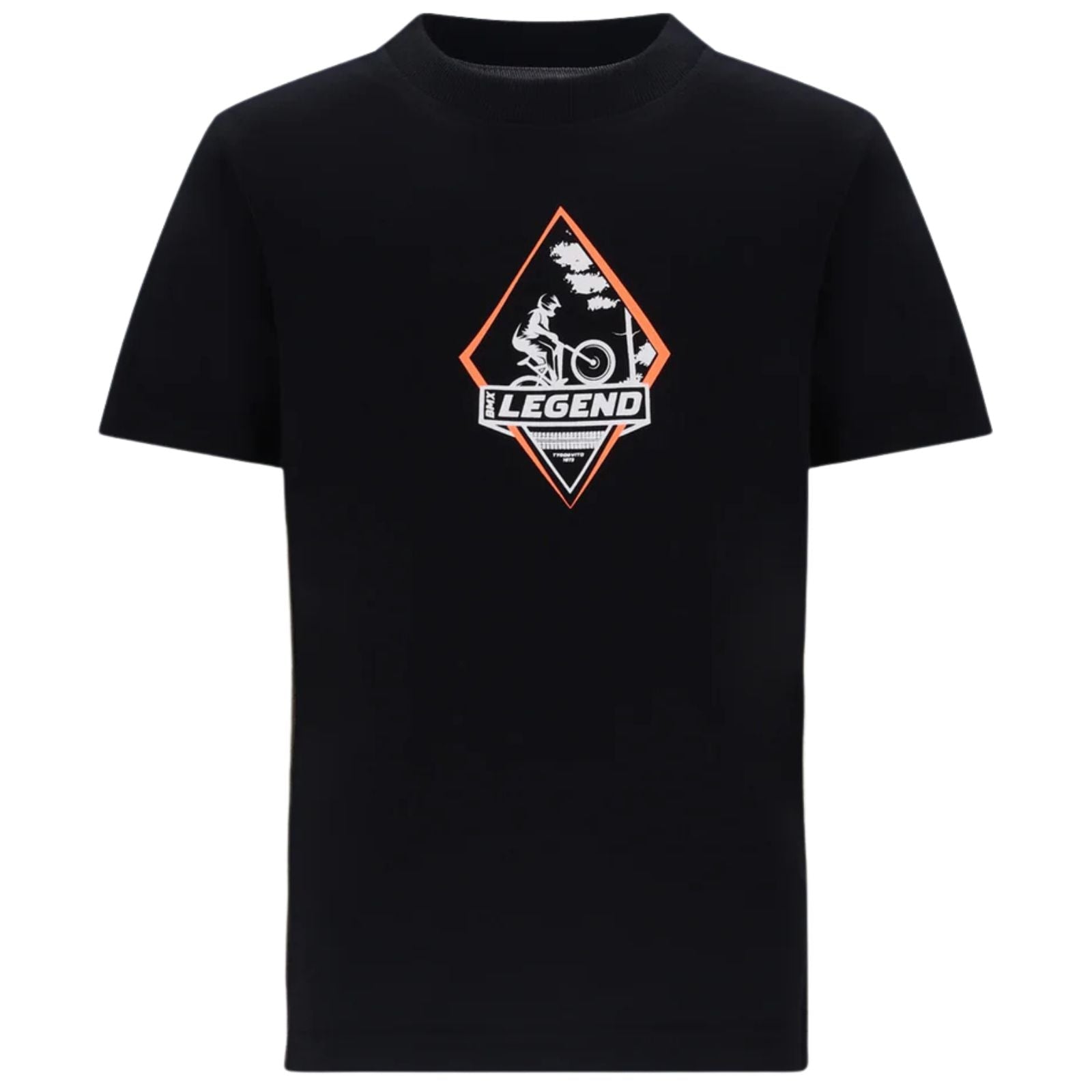 Zwart frontprint t-shirt Wessel - Capuchon Fashion
