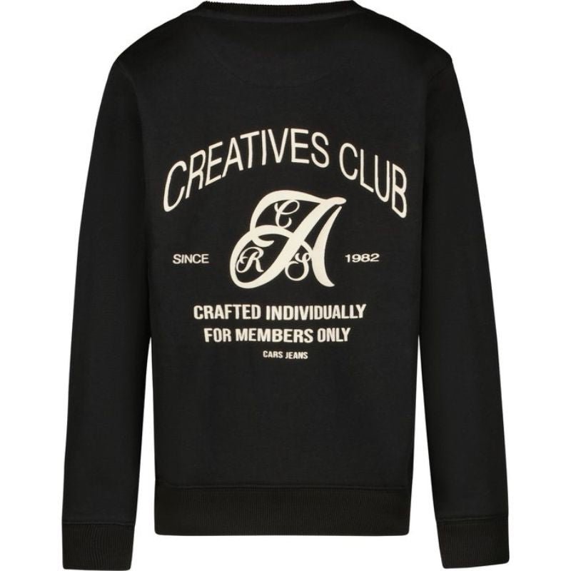 Zwart geprinte backprint sweater Creato - Capuchon Fashion