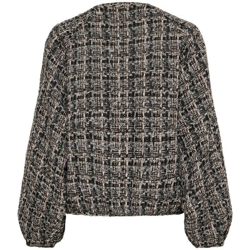 Zwart geprinte bomberjacket Macy - Capuchon Fashion