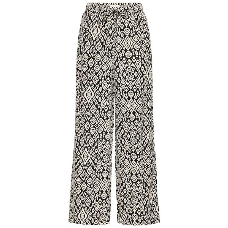 Zwart geprinte broek Linno - Capuchon Fashion