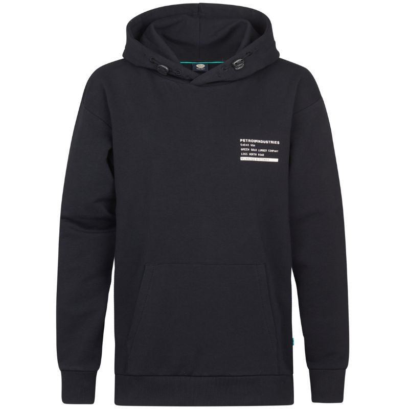 Zwart geprinte hooded sweater SWH390 - Capuchon Fashion