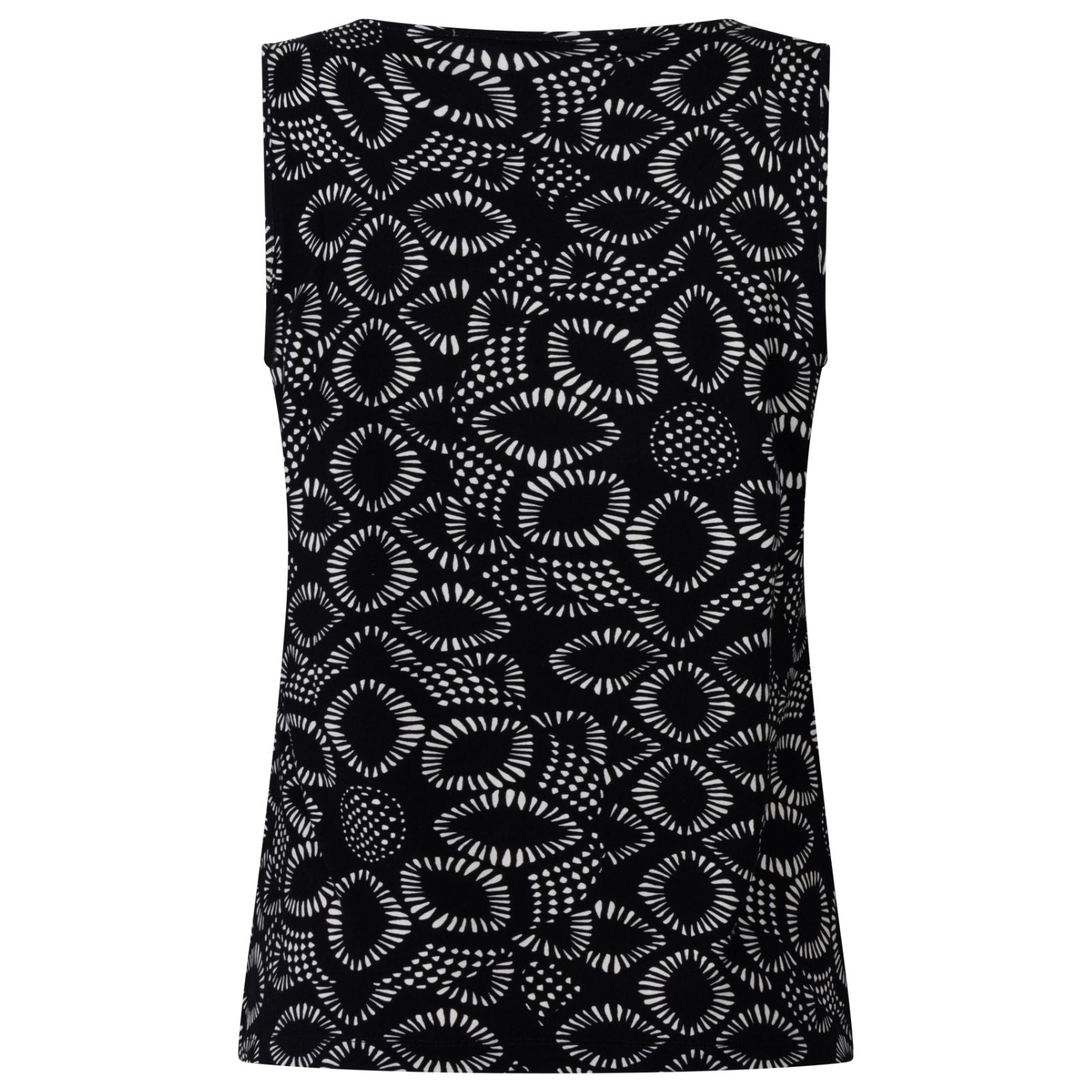 Zwart geprinte viscose top Eva - Capuchon Fashion