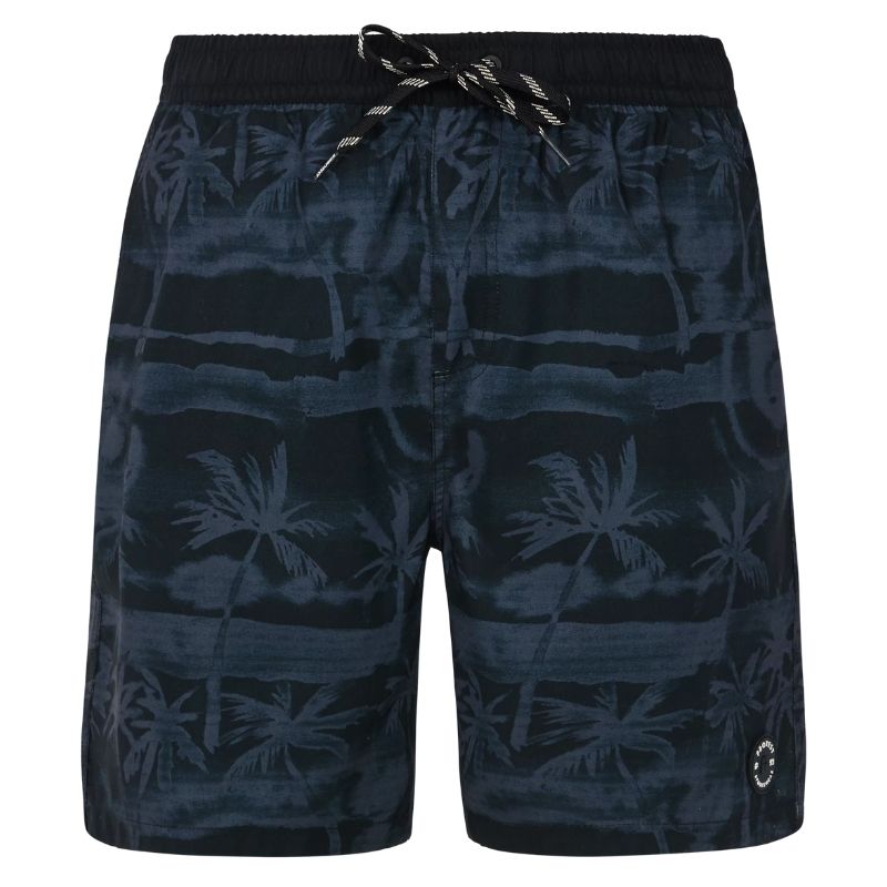 Zwart geprinte zwembroek Delton - Capuchon Fashion