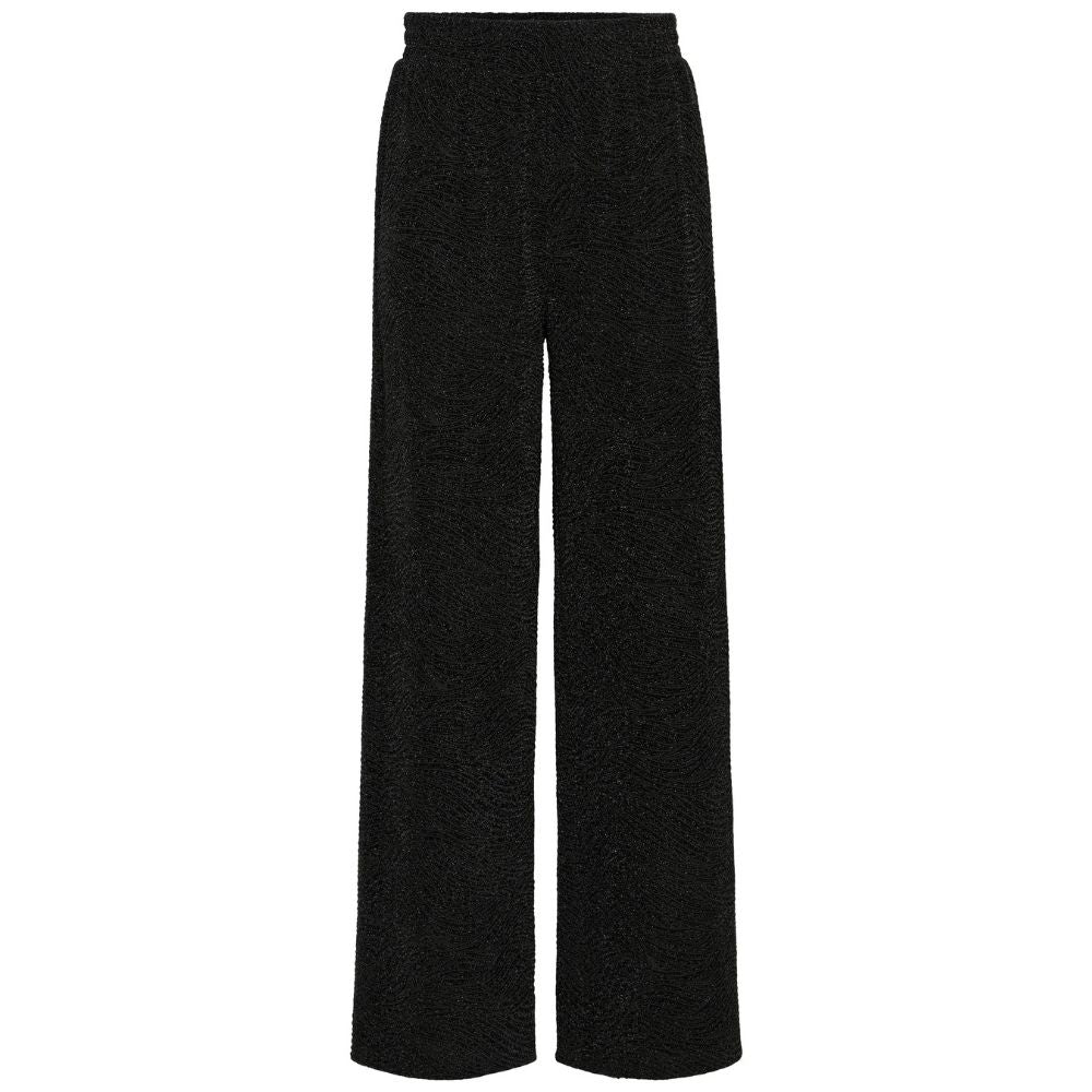 Zwart glinsterende broek Nareen - Capuchon Fashion