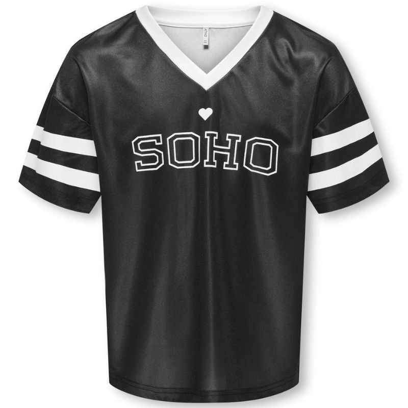 Zwart met witte sporty top Lulu - Capuchon Fashion