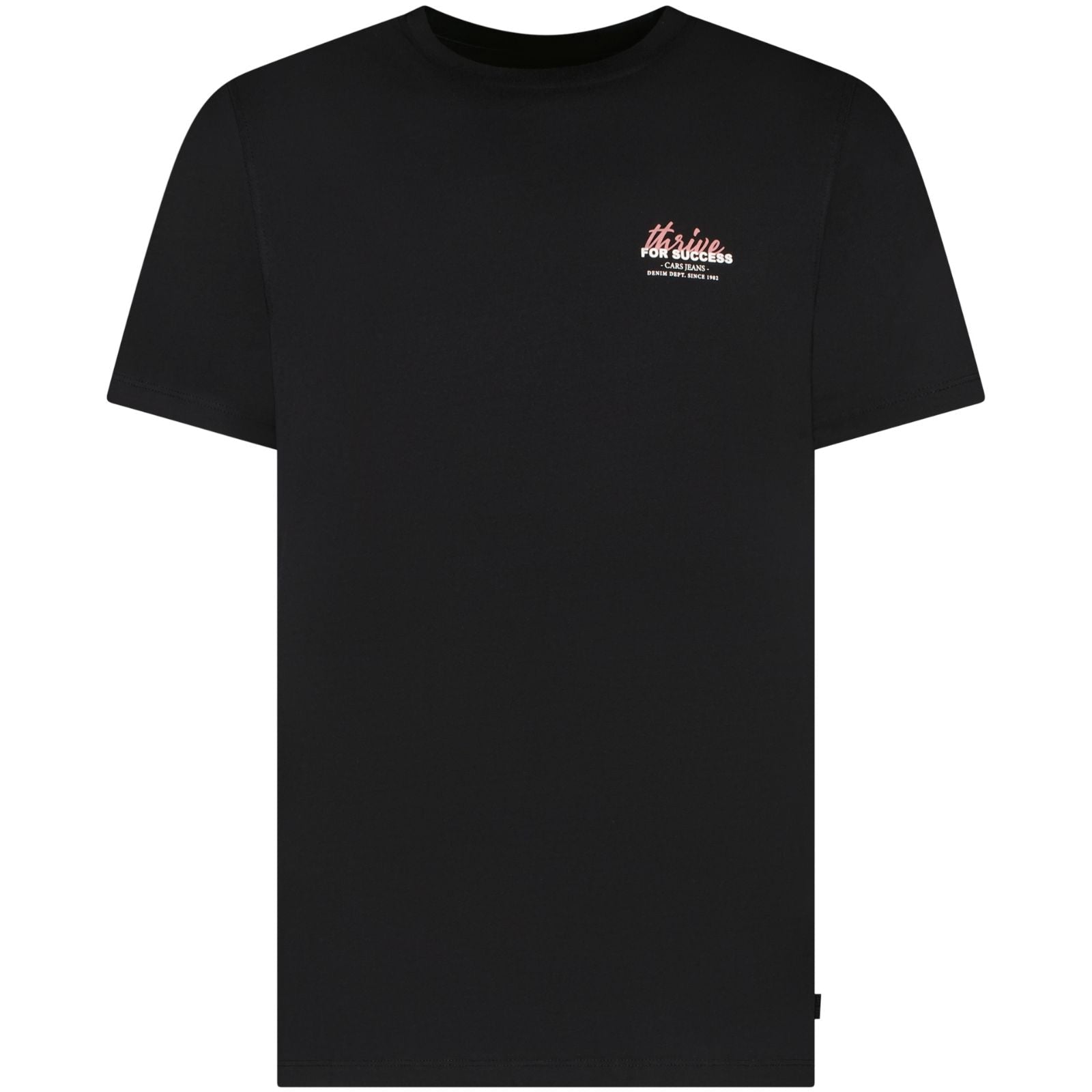 Zwart ronde hals backprint t-shirt Cloy - Capuchon Fashion