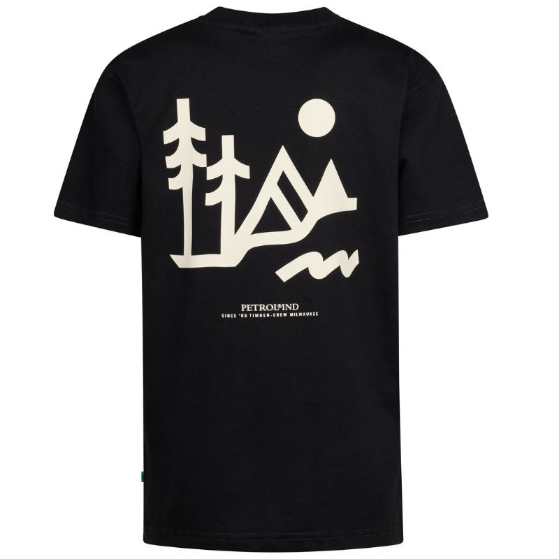 Zwart t-shirt classic print TSR679 - Capuchon Fashion