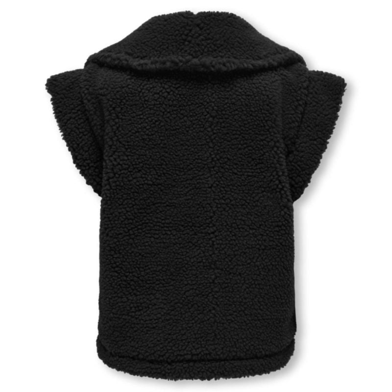 Zwart teddy gilet Sika - Capuchon Fashion