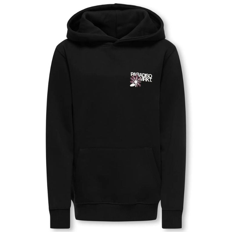 Zwarte backprint hoodie Sawyer Paradiso - Capuchon Fashion