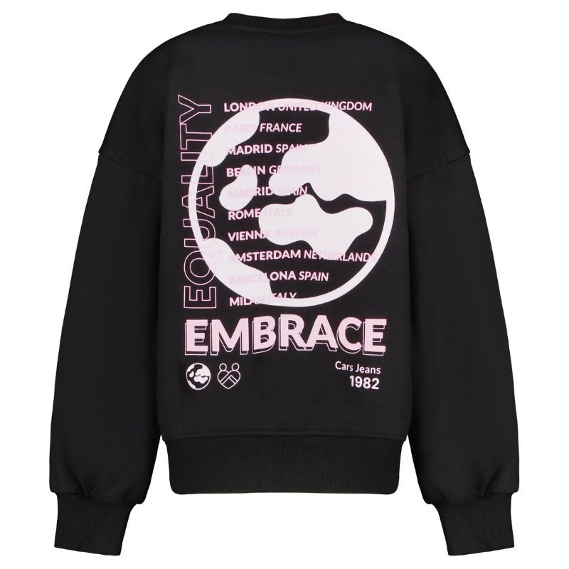 Zwarte backprint sweater Peyle - Capuchon Fashion