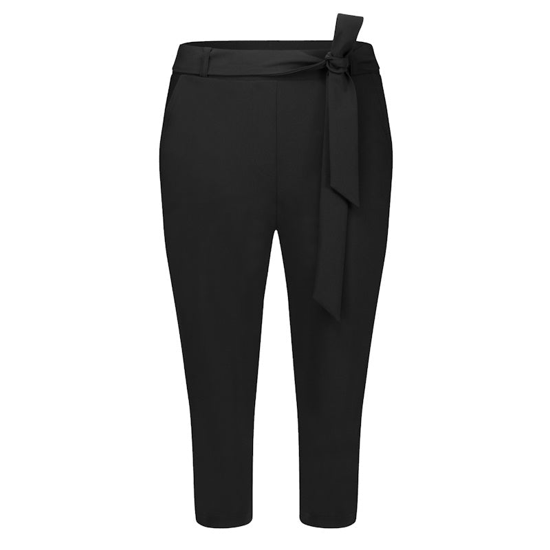 Zwarte basic travel capri Hanna - Capuchon Fashion