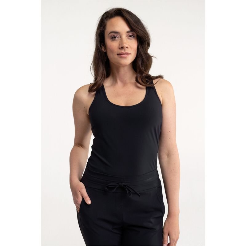 Zwarte basic travel tanktop Nova - Capuchon Fashion