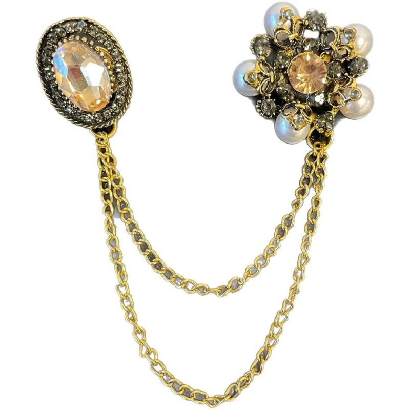 Zwarte bedeltjes broche Carola - Capuchon Fashion