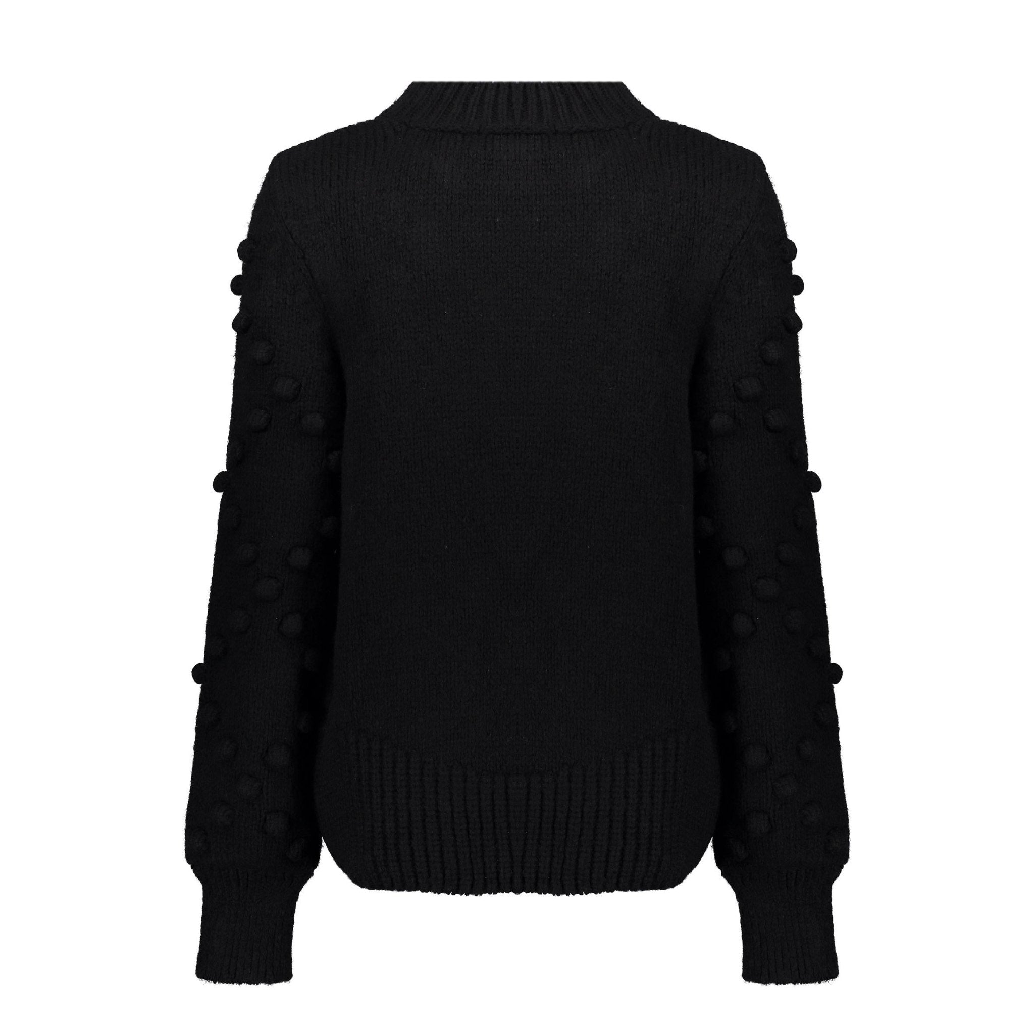 Zwarte dot pull 44554 - Capuchon Fashion