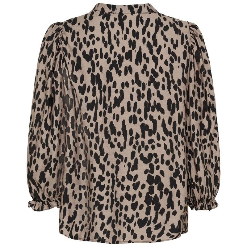 Zwarte Drops geprinte blouse Ane Loose - Capuchon Fashion
